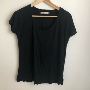 Madewell black linen tee, S